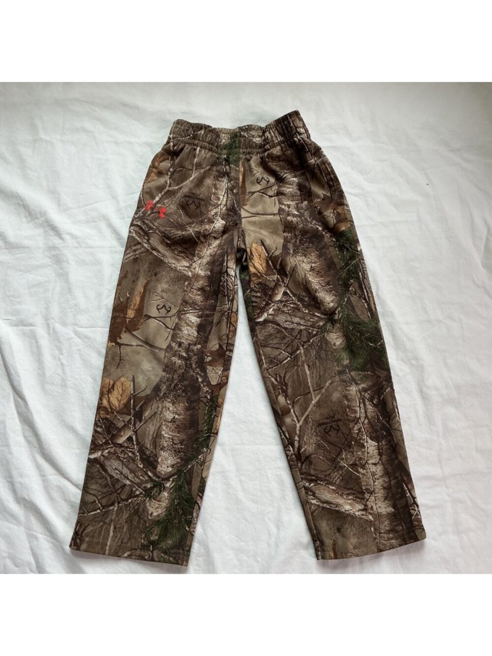 Under Armour Boys Camo Sweatpants Size 6 Realtree Print Hunting Apparel